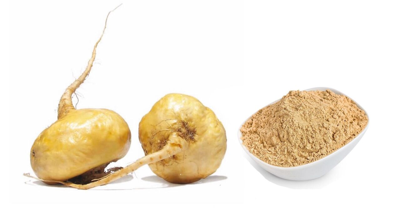 Amapola peruana como parte del producto